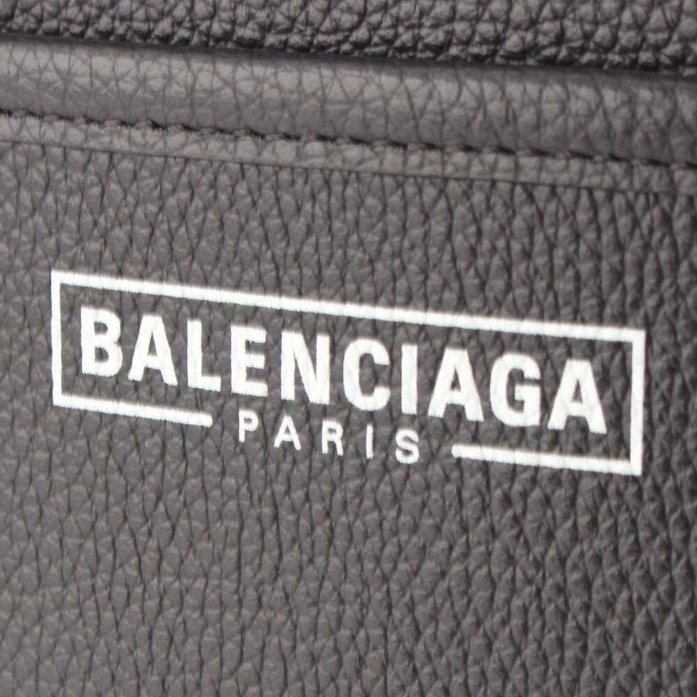 Balenciaga Logo Leather Handbag Shoulder Bag Black - Picture 8 of 8